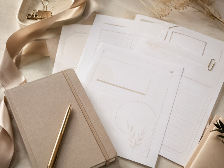Printable journalling pages and practical reflection resources